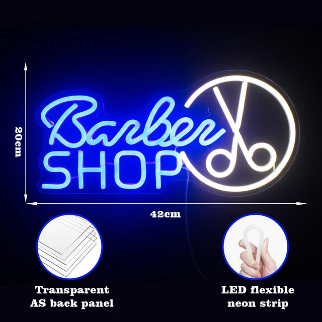 LED Neon Sign Light Party Club Aesthetic Room Home Barber Shop Wall Acrylic Lamp