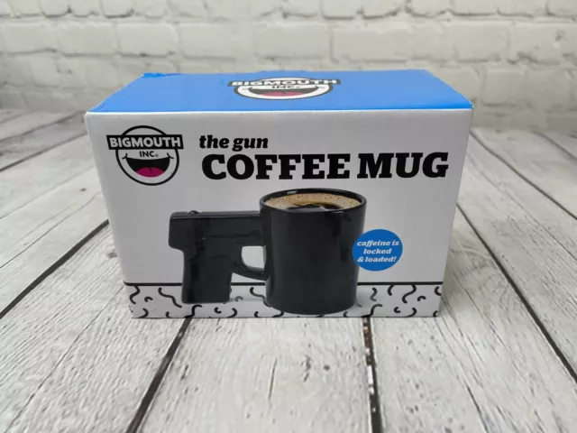 Big Mouth Inc. The Gun Coffee Mug Cup Black Ceramic New In Box