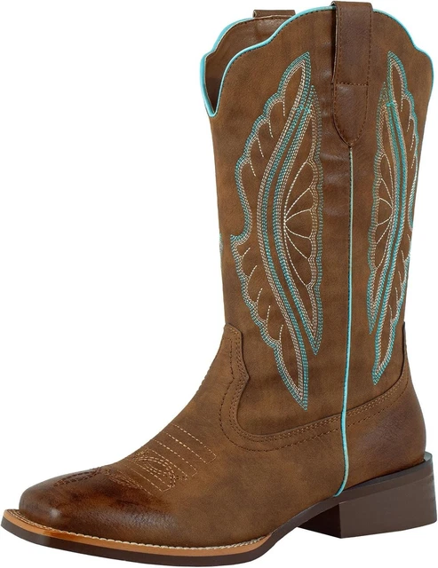 Cowboy Hat Red Cowboy Boots For Women Square Toe SheSole Women's