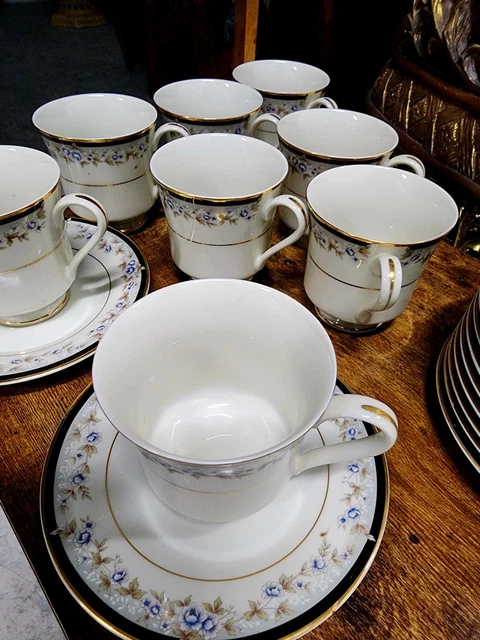 Antique Tea Cups And Saucers Made In Japan Vintage Blue Willow Tea