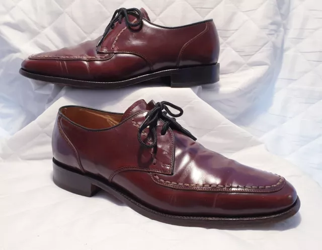 Zapatos de cuero LOAKE Edgeware Oxblood - con cordones - para hombre talla 9,5 del Reino Unido - en muy buena condición