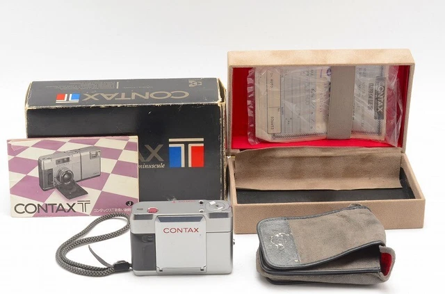 【Near Mint in Box】 Contax T Silver 35mm Rangefinder Film Camera From Japan D8620