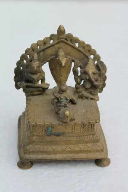 Antique Hindu Traditional Indian Ritual Bronze 'Family Of God Shiva' Rare NH1014