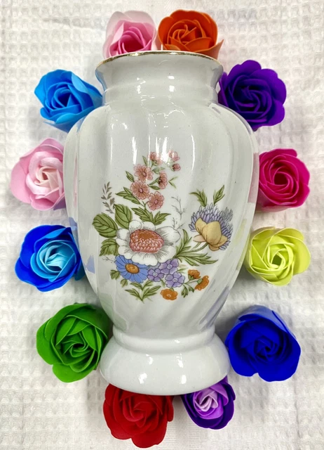 White China Vase 15cm Made In Japan