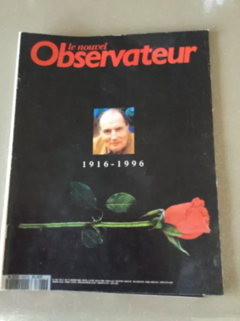 LE NOUVEL OBSERVATEUR Journal Mort de François MITTERRAND Janvier 1996