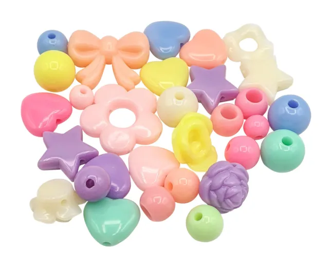 Perles pour enfant pastel différentes tailles 13g
