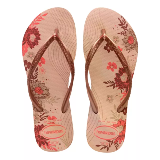 Havaianas Women's Slim Organic Flip Flops - Rose Ballet / Gold