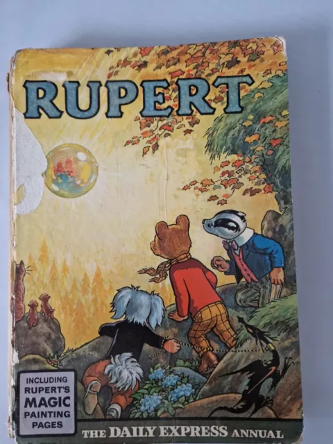 Vintage Rupert The Bear Annual 1968 with Magic Pictures children's Express Book