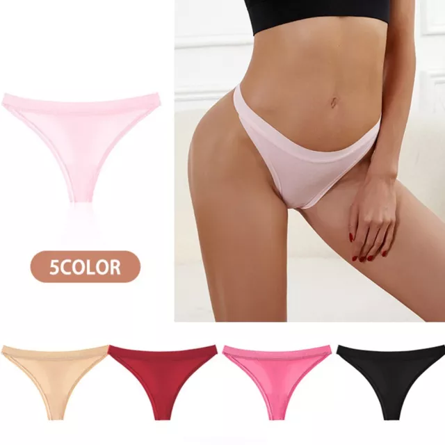 Pack of 5 Womens Seamless Thong Underwear Gstring Briefs Panties Second Skin