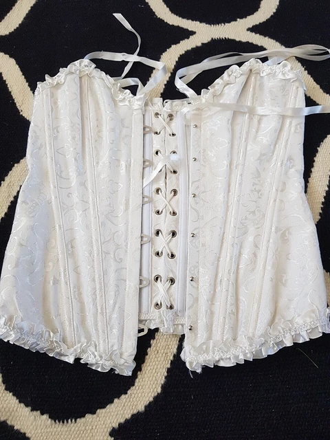 RARO corsetto vintage bustier basco ricamato top in pizzo piccolo