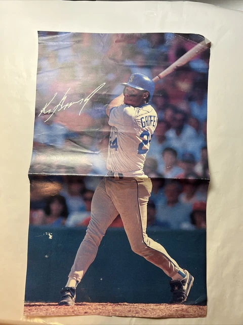 1990 Modern Publishing Posters Hot Rookies Ken Griffey Jr HOF Seattle Mariners !