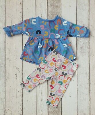 ** Cute Baby Girl Patterned Top & Leggings Outfit - Mini Club (3 - 6 months) **
