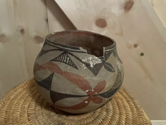 Native American Polychrome Acoma Pottery Bowl