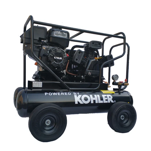 17 CFM 120 Psi 6.5 HP Wheeled Gas Compressor 20 Gallon For Service Truck Farm