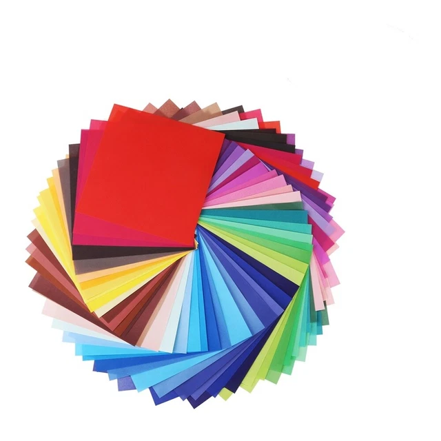 50 Sheets Kind Farbiges Faltpapier Quadratisches Origami-Material