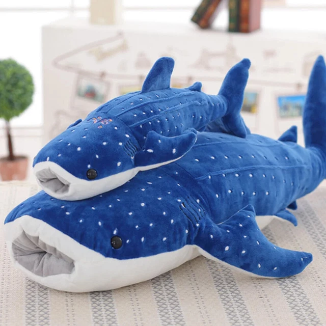 NEW CARTOON BLUE Shark Stuffed Plush Toys Big Fish Whale Soft Doll