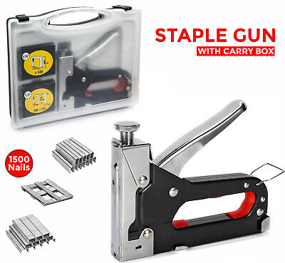 Heavy DUTY CUCITRICE A AMTECH 4-8mm include 500 punti metallici premontatore Tappezzeria fai da te 