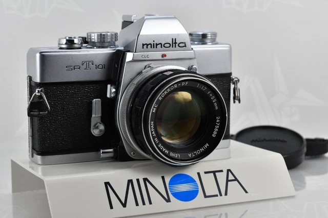 Appareil Photo Argentique Minolta SRT 101 + 2 Objectifs – Zoom Reflex, Argenté, Occasion
