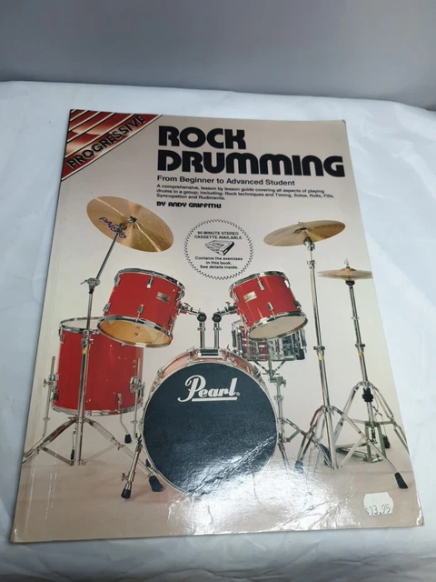 Progressive Books  Rock Drumming Book. Ex Cond Andy Griffiths 1990