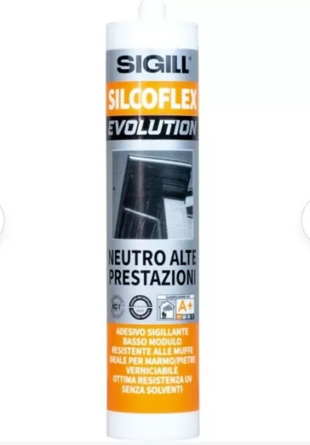 Sigill Silcoflex Evolution cartuccia silicone bianco 290 ml per edilizia inodore