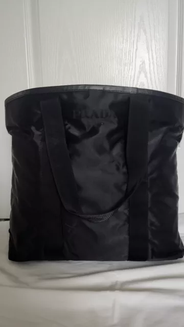 Large Prada Nylon Tote Bag-Black