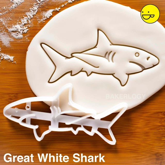 Decorazione Per Acquario: Mascelle Di Squalo Bianco In Resina, Dipinte A Mano - Dimensioni 15.2 X 8.9 X 12.7 Cm