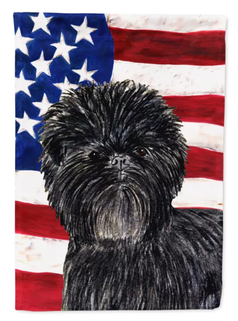 USA American Flag with Affenpinscher Flag Garden Size SS4038GF
