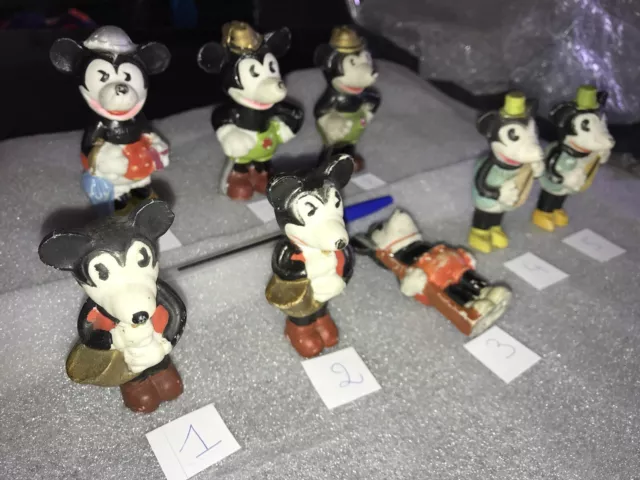 Lot 8 Figurine Statuette « Bisque Mickey Mouse » 1920-30 Usa Japan Numerote Rare 3