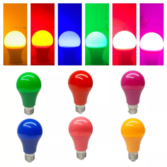 5W A60 Bunte LED Globe Glühbirnen E27 B22 220V Lampen für Bar Party Dekor