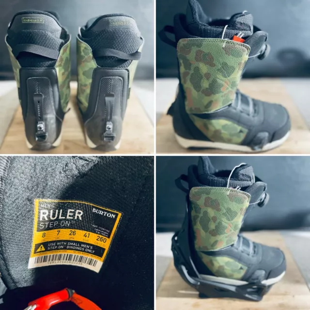 Men’s Black Burton Ruler Step On Bindings (S) & Men’s Step on Ruler Boots (UK 7)