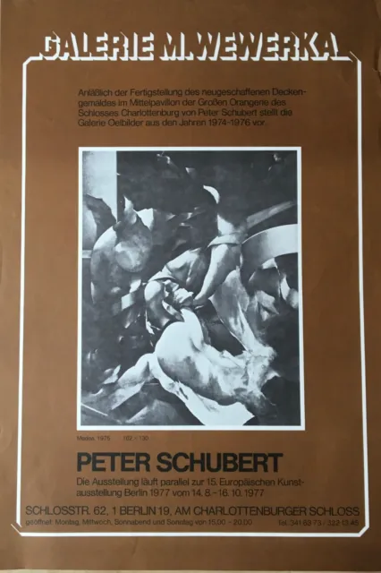 Peter Schubert (1929-2021) INFORMEL PLakat Galerie Wewerka 60x40,5 cm
