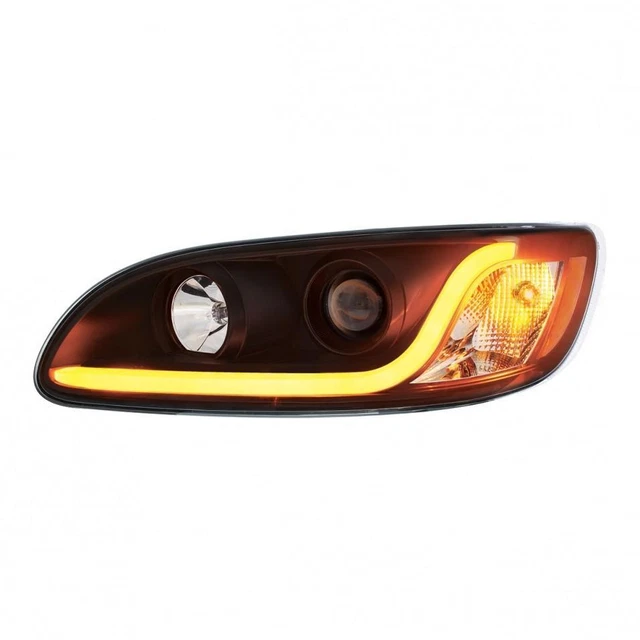 Peterbilt 300 Series Blackout Projection Headlamp With LED Dual Function Light