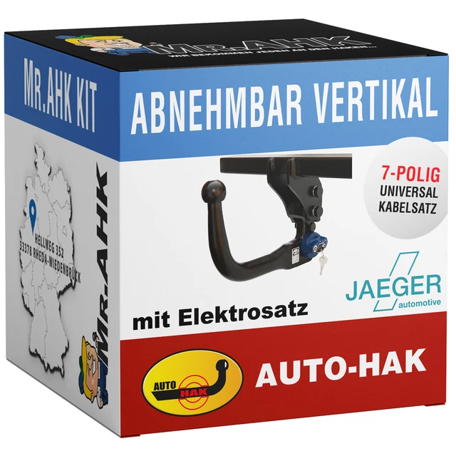 AutoHak Anhängerkupplung vertikal abnehmbar für Kia Soul 11-14 mit 7pol E-Satz