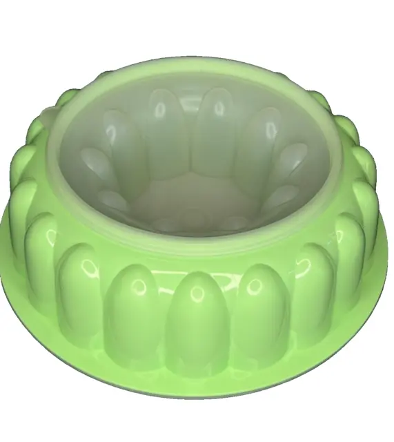 TUPPERWARE Jello Gelatin 3 pc Mold Mint Green #1203-1 #1202-2 #1201-4 Round Ring