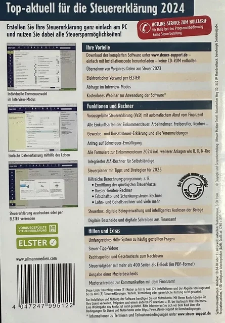 STEUER 2024 Einkommenssteuer Steuererklärung Steuerprogramm Aldi