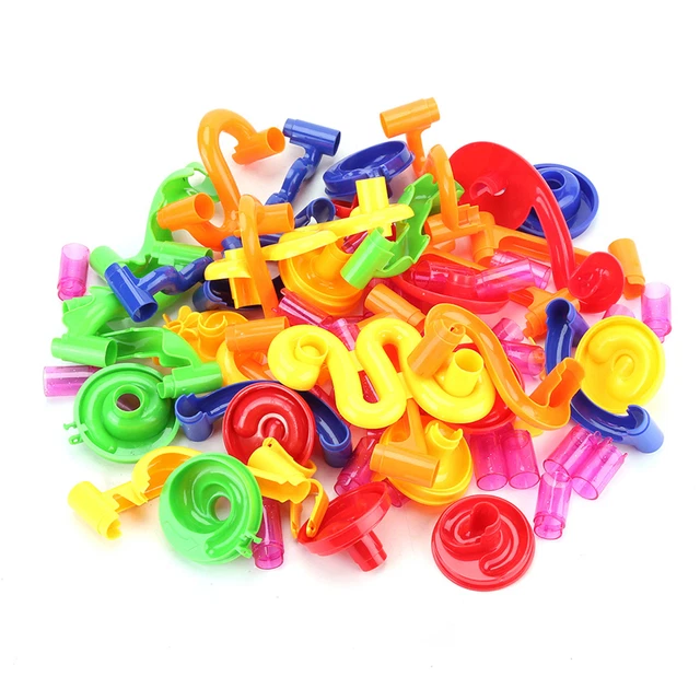 DIY Construction Marble Race Run Maze Balls Track Building Blocks Baby Kids toy
