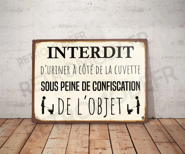 Plaque de WC, Plaque de Porte Toilette, Panneau WC, Signe Toilette Signe Toilette pour Porte WC