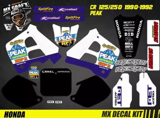 Kit Déco Moto para / MX Calcomanías Kit Para Honda Cr 125/250 1990-1992 - Peak