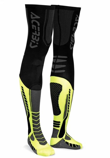 Calze Alte Moto Sotto Ginocchiere Rinforzate Acerbis Socks X-Leg Giallo Fl 39/41