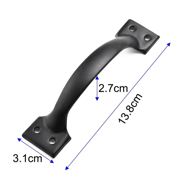 Sliding New /Barn Door Handle Cast Iron Pull Gate Cabinet Hardware Matte Black