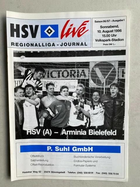 DFBPOKAL 96/97 HAMBURGER Sv (Amateurs) Dsc Arminia Bielefeld, 10.08.