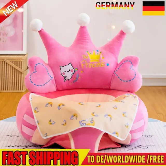 Cartoon Child Stool Cover Non-Brief Crown Design Infant Chair Case for Boys Girls