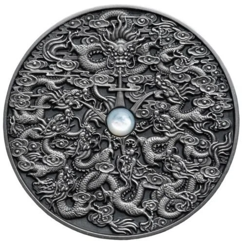 NINE DRAGONS Chinese Legends 2 Oz Silver Coin 5$ Niue 2020