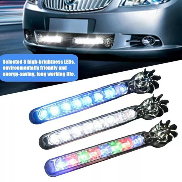 8 LED DRL Daylight Wind Energy No Need External Power Car Daytime Running LiD^^i