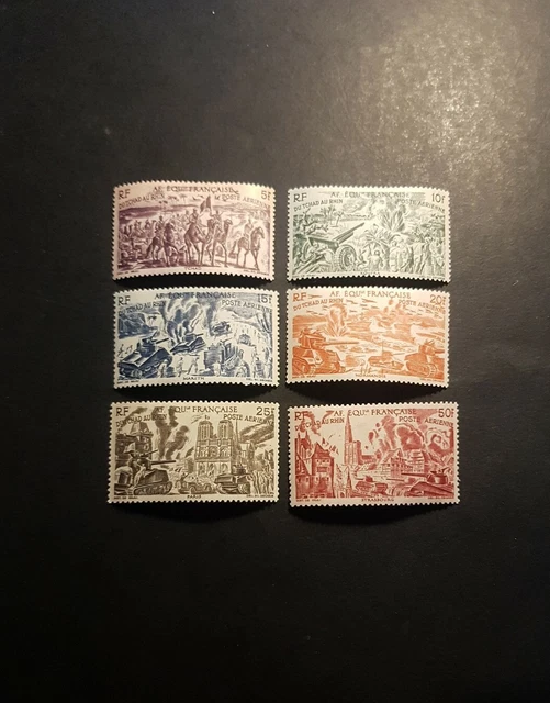 France Colonie Afrique Équatoriale Aef Poste Aérienne Pa N°44/49 Neuf * Mh