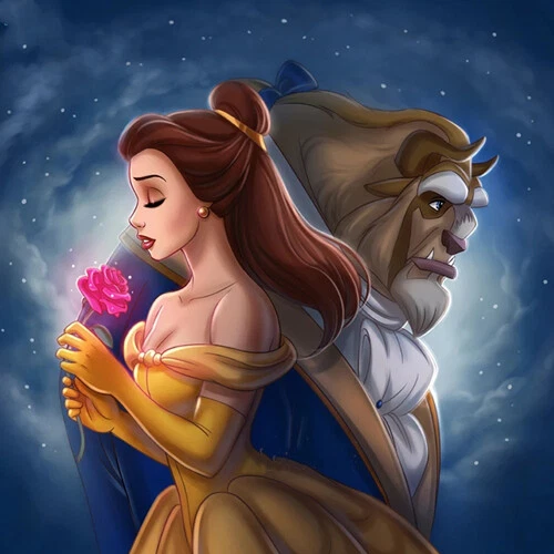 5D Full Diamond Painting Kits Disney Cartoon Beauty Beast Princess Decor Gift UK