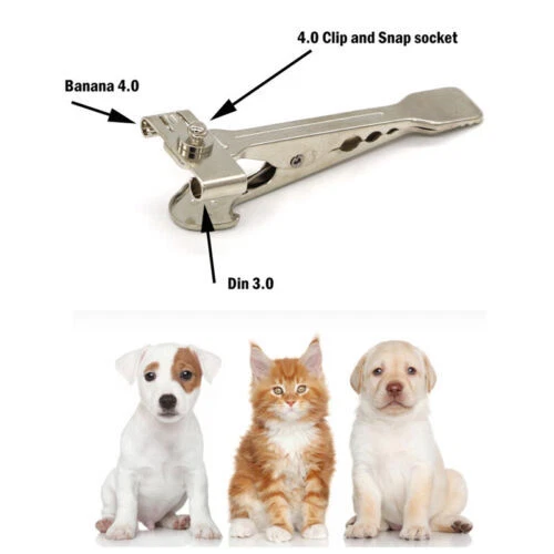 new Reusable multifunctional pet ECG clip Alligator mouth metal clip 15Pcs/Bag
