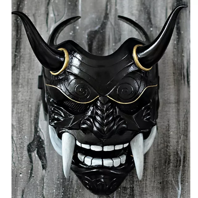 Japanese Halloween Hannya Demon Oni Samurai Noh Kabuki Prajna Devil Mask Latex