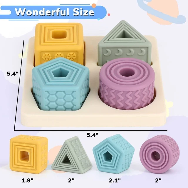 Baby Nesting Shape Sorter Silicone Sorting Stacking Toys Educational Learning