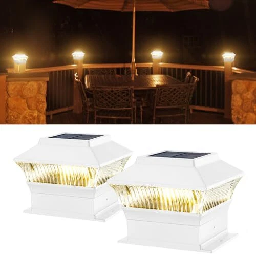 SOLAR POST CAP Lights, 4x4 4x6 6x6 Fence Post Light Solar Powered, 25 2